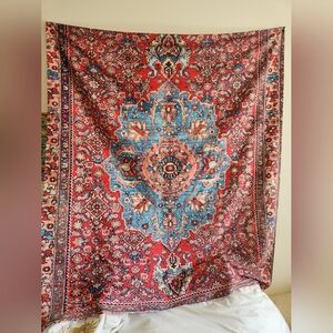Printed, Persian Rug Themed Tapestry Wall Hanging
